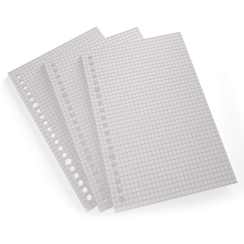 nctinystore 20-Hole Ring Binder Loose Leaf Paper, A5 Filler Paper Grid (180 Sheets - 360 Pages, Grid) - Image 1